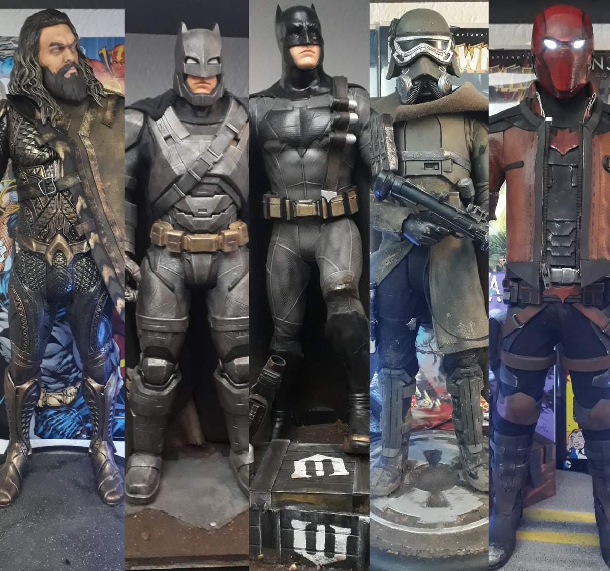 Lootgruppe0's tweet photo. All of my @JAKKStoys custom #bigfigs so far. I am so glad I found this new hobby of mine thanks to @CosplayChris Many thanks and praises for that! Which one is your favourite? #customfigure #customcollectable #customtoy https://t.co/QEBGF2mIwA