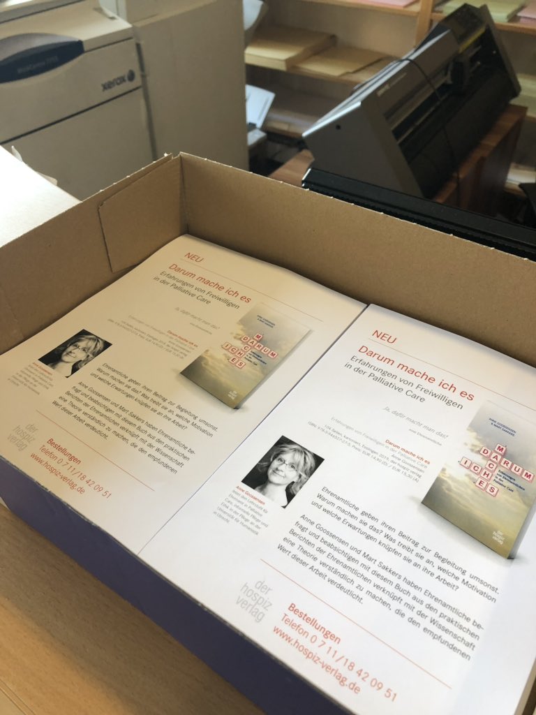 Today the book presentation of a German book for Volunteers in Hospice &amp; Palliative Care. Clarifying Being There. #EAPC2019 #PalliativeCare #EAPC19 #hpc #volunteering