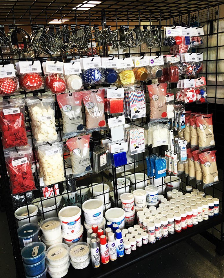 Come on in to Sweet City USA today to get your last minute Memorial Day supplies! We have a large assortment of red, white and blue sprinkles, buttercream, fondant, and patriotic cookie cutters for your celebration! In celebration of Memorial Day we will be closed Monday, May 27