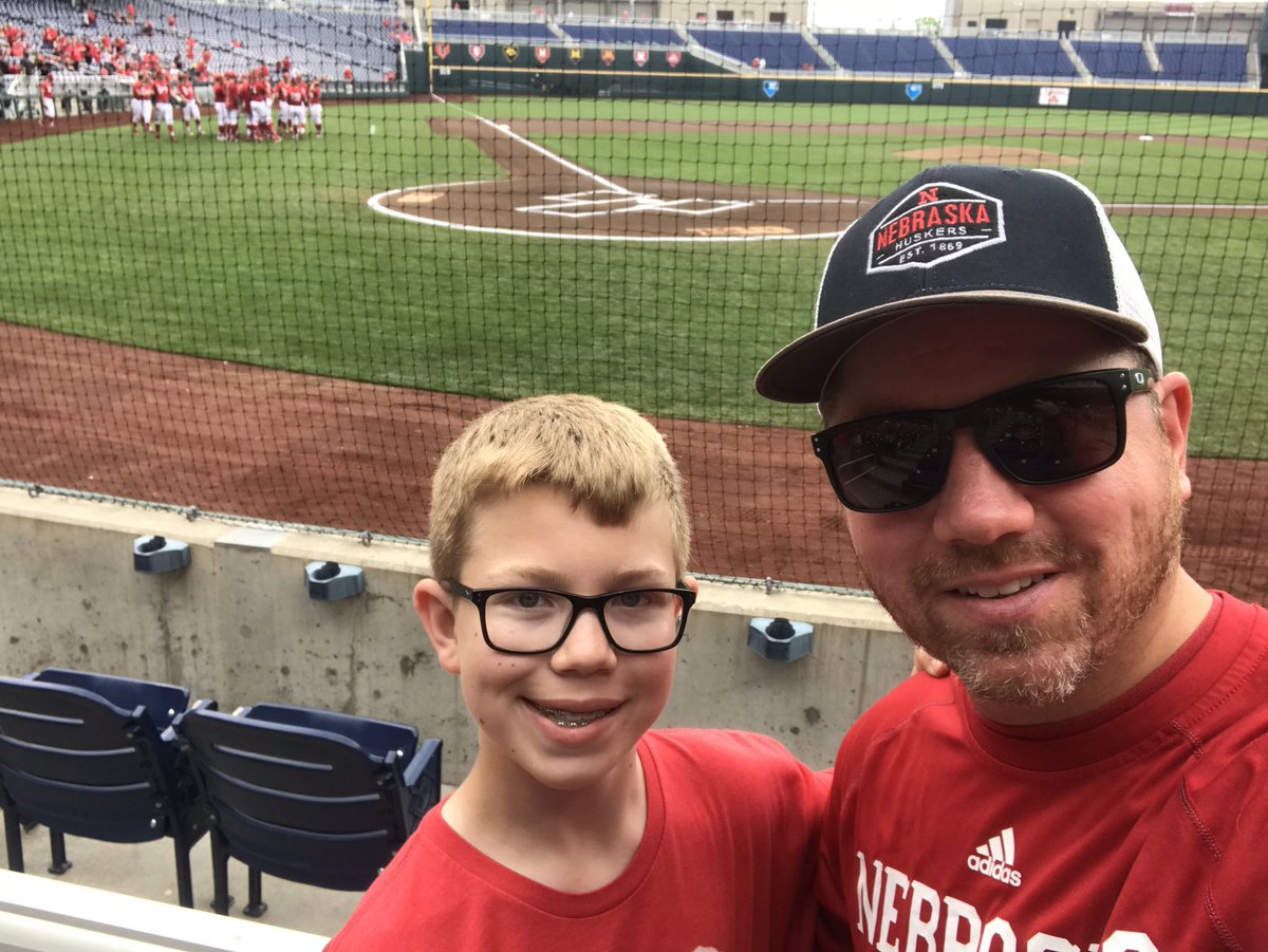 Enjoying some #B1Gbaseball. Go #huskers!