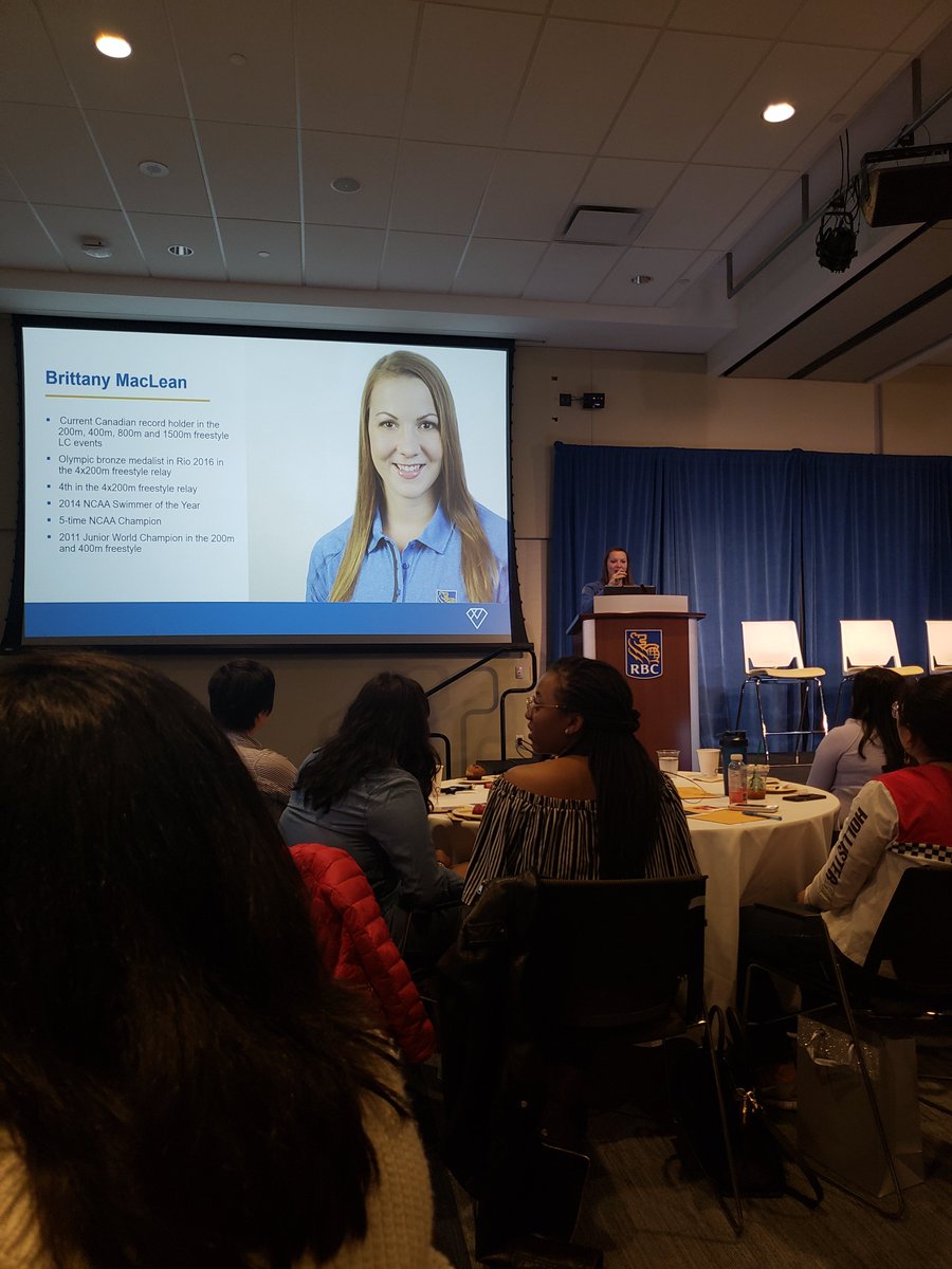 annelawz's tweet photo. Listening to Brittany MacLean talk about having pneumonia but STILL winning an Olympic Bronze medal in 4x200m freestyle relay in Rio 2016. #inspiring #GirlsRock @girlsmentorship @rbc #Mentorship#ownyourfuture #girlsementorship https://t.co/WpUi3ZxgWg