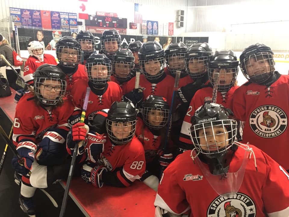 andycoach88's tweet photo. The @Senators Spring AAA Hockey Development 2009 girls before their comeback 4-3 win to finish 1st in Round Robin at the #sensspringcup19 tourney at the Bell @Sensplex . Congrats and good luck girls! Make us proud! #SSHDAAA19 https://t.co/iLAyoAH902