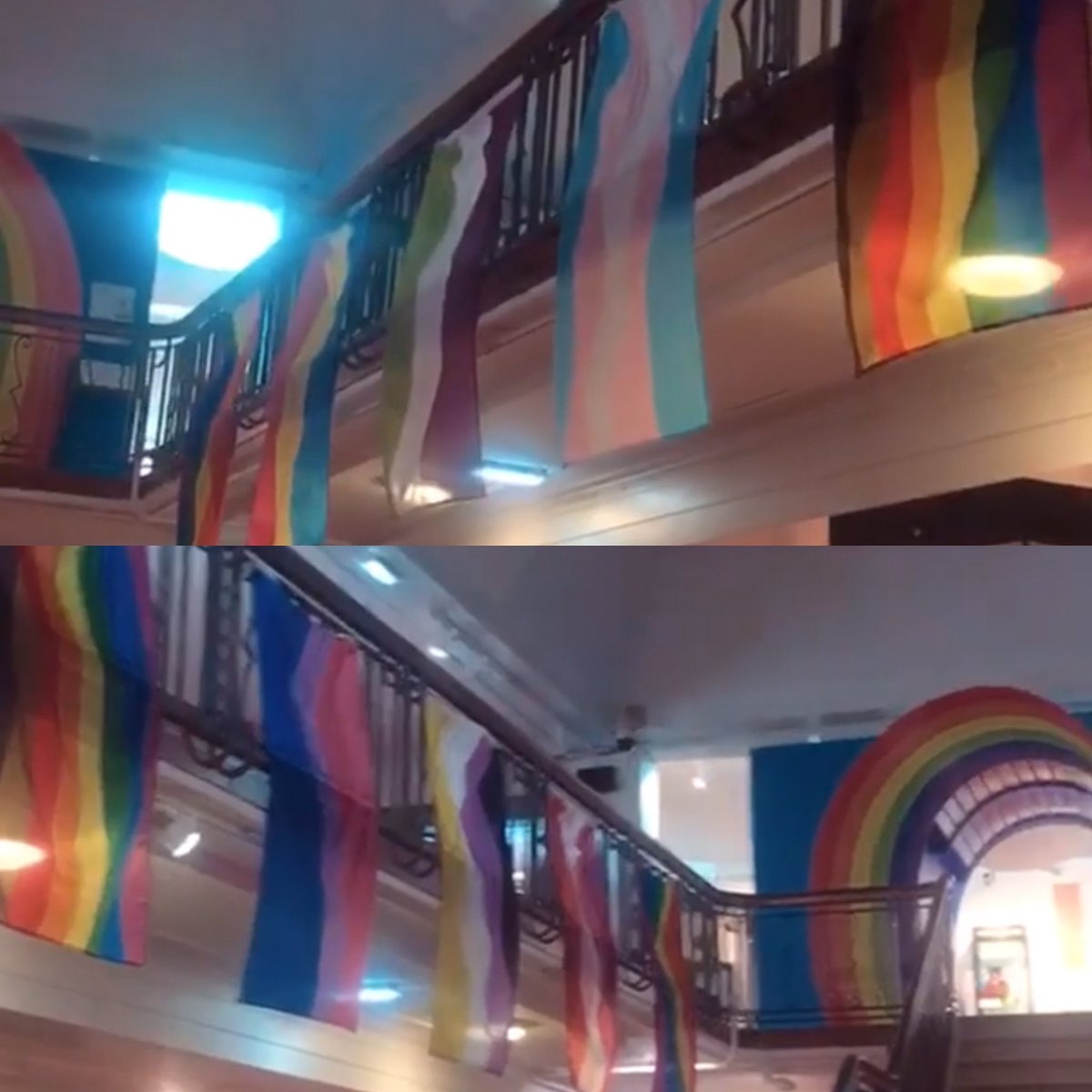 PolychroDram's tweet photo. We took a trip to @BoltonLMS yesterday and looked around the LGBT+ exhibition. We loved all the different pride flags! 🏳️‍🌈🌈 https://t.co/kaJRmTCby6