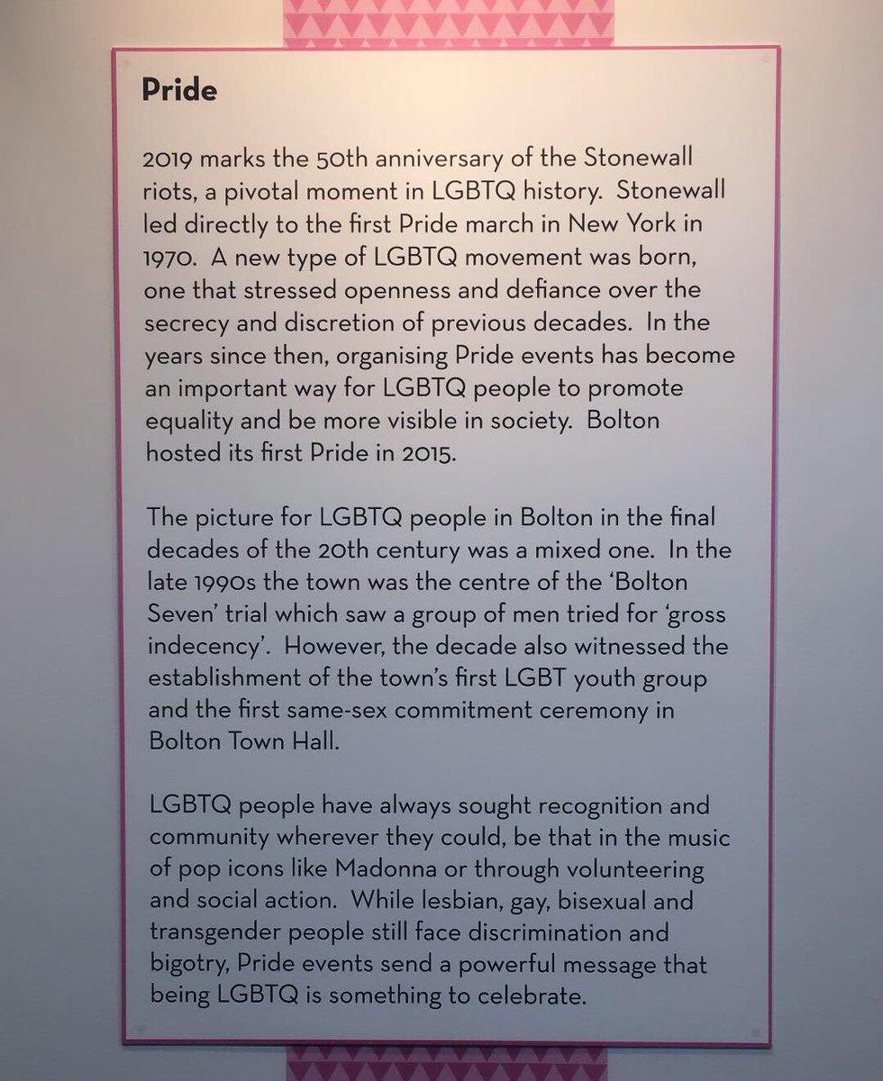 PolychroDram's tweet photo. We took a trip to @BoltonLMS yesterday and looked around the LGBT+ exhibition. We loved all the different pride flags! 🏳️‍🌈🌈 https://t.co/kaJRmTCby6