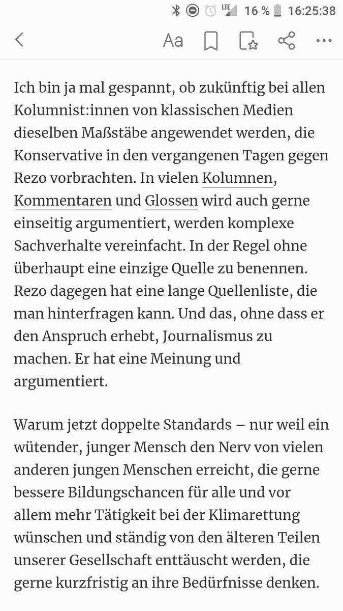 Das trifft meine Irritation über die Rezeption von #Rezo bei manchen Journalisten ganz gut. Nachzulesen nicht bei Zeit, FAZ oder Spiegel, sondern <a href="/netzpolitik/">Markus Beckedahl</a> | netzpolitik.org/2019/rezo-vs-c…