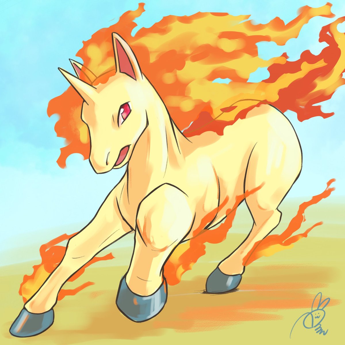 ぺろん ネップリ8 18まで ギャロップ 馬難しい ポケモン版深夜の真剣お絵描き60分一本勝負