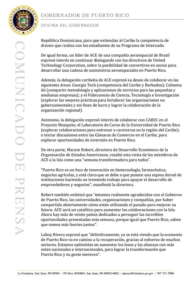 DDECPR's tweet photo. Líderes establecen acuerdos con Puerto Rico que redundarán en desarrollo económico e intercambio de ideas educativas, así como de teconolgía e innovación, tras exitosa celebración del evento #ACE11 https://t.co/lGIBfH2RLP