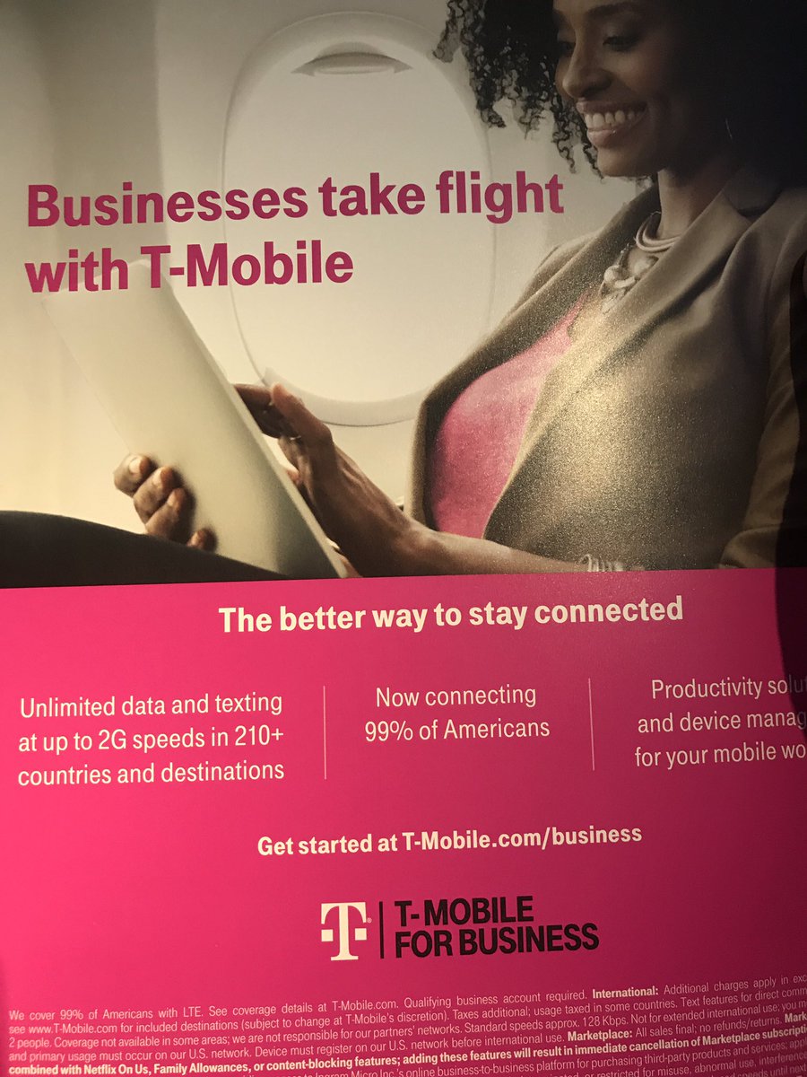 cdoughtMV's tweet photo. #TFB on the back page of the Alaska Airline magazine! #TeamMagenta #TMOCareers #WeWontStop @KatzMike #GoPoint #TMobile #MatchingDiscounts https://t.co/Clh2QW5sHL