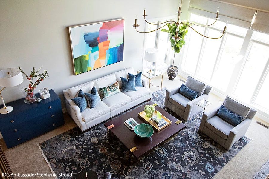 jsdesignerfloor's tweet photo. A bright piece of artwork is the perfect way to bring whatever colors are in season into your room design. Check out our blog for more ways to incorporate summer hues into your space: https://t.co/GrC6ONzBxQ https://t.co/deOscF9EZK