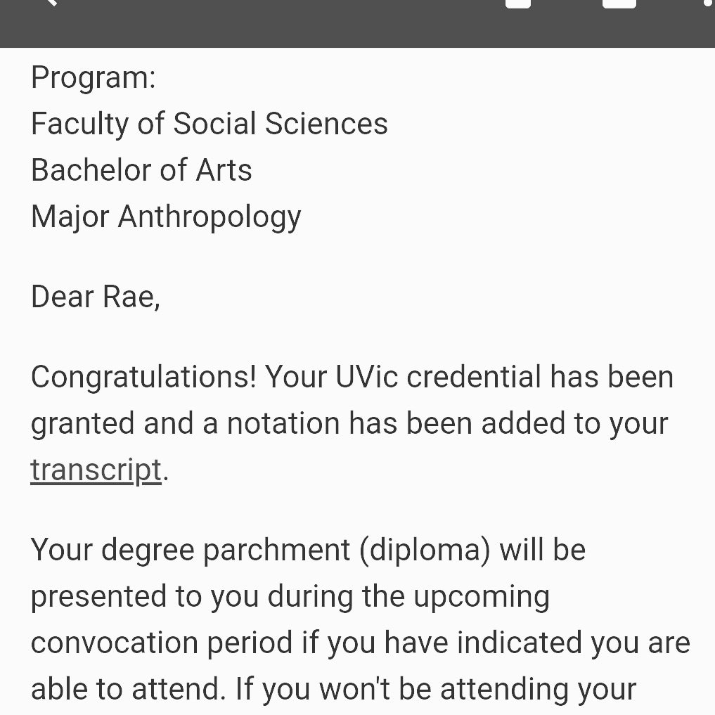 AmandaRexatron's tweet photo. And then there was that time it was made official. I R Anthropoligist now! Imma get a piece of paper to prove it and everything  #AllAnthroAllTheTime #SoMuchHardWork https://t.co/gDpJJWepEy