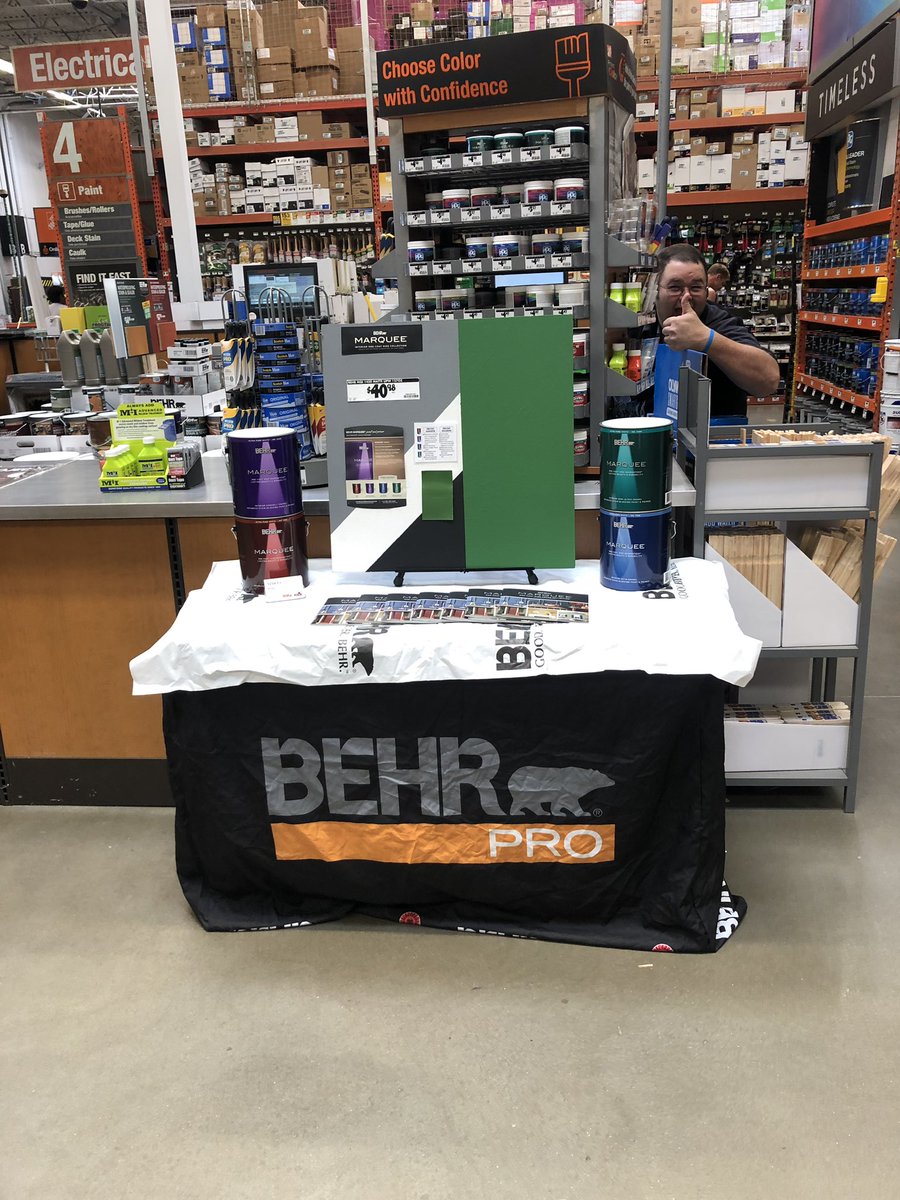 Special shout out to our Behr rep Matt, helping promote Marquee paint! #723rocks #1anddone #buildingstrongrelationships <a href="/joeycn2b/">Joey Neal</a> @ShannonErwin_HD @njr2408