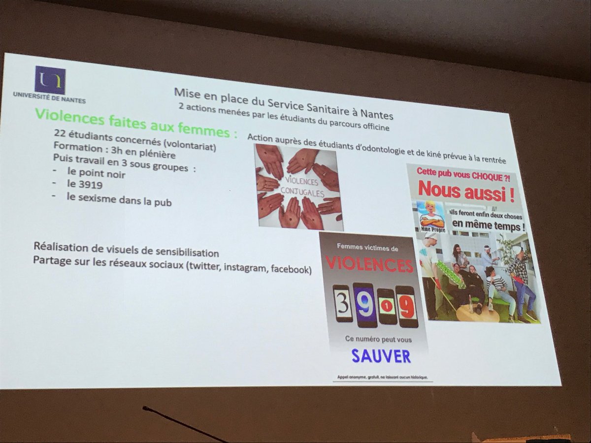 chosson76000's tweet image. #APPEX #Lyon tour de table sur la mise en place du service sanitaire #SeSa belle initiative de ⁦@UnivNantes⁩ sur les violences faites aux femmes ⁦@ClaireSallenave⁩