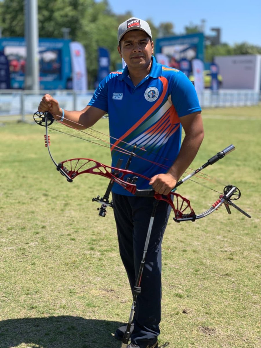 archer_abhishek's tweet photo. Happy to end the #WorldCup Stage 3 with a Bronze medal in the team event. 
A big thank you to everyone for the support, Delhi Govt, DDA, my sponsors, my support team, coaches, team mates, support staff and all our well wishers. Proud to bring home this medal. Jai hind 🇮🇳 https://t.co/LOlmYo4gk7