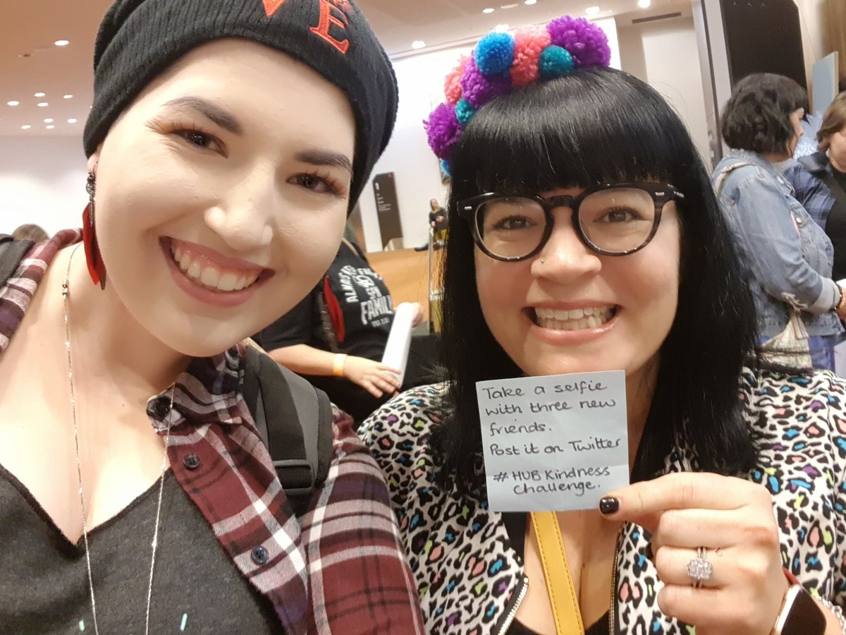 arithalis's tweet photo. @cupofteegan, @katmc1978, and @SonnieMaree were kind enough to participate in the #HUBKindnessChallenge at #ahbl10 today, issued by the  @RandomActsOrg stall! Thank you for helping me spread a little bit of awesomeness, lovely strangers, it was great to meet you all!! https://t.co/0Y5n4rebaY