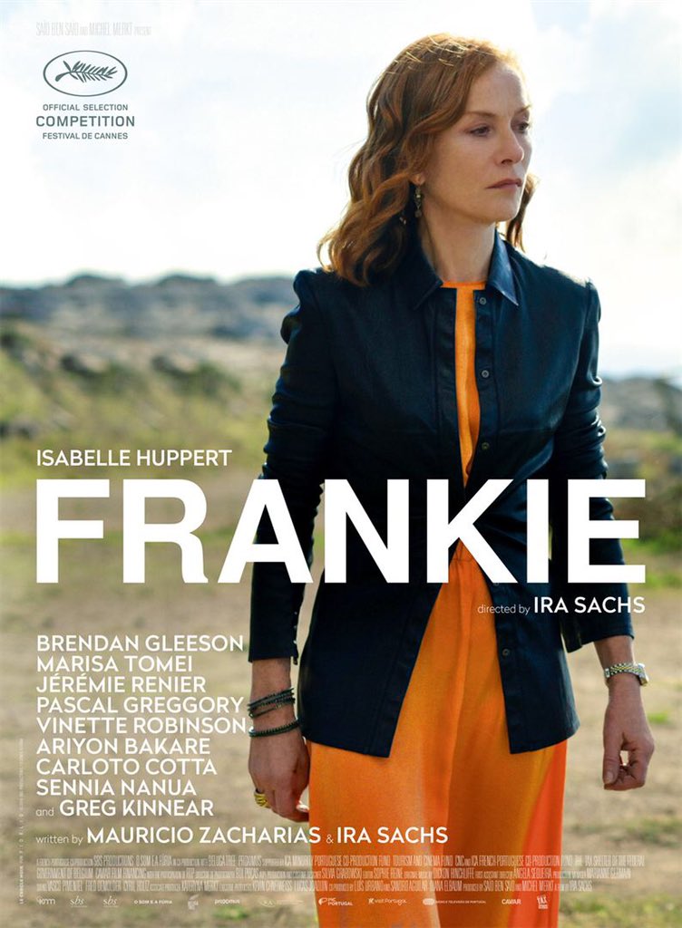 mulderville's tweet photo. On parie sur la remise du Prix d'interprétation féminine à #IsabelleHuppert pour #Frankie #SBSDistribution @irasachs @huppert_films #BrendanGleeson @marisatomei #JeremieRenier #PascalGregory @_vinette #CannesAParis https://t.co/FmUqv9uMjN