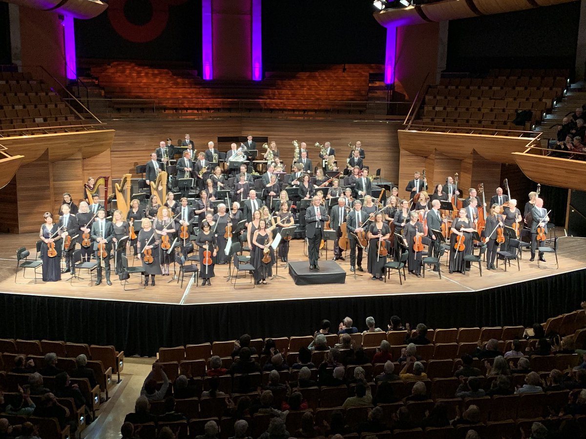 OrchestraWLG's tweet photo. Epic by name and by nature, the conclusion of the astounding Jupiter Symphony &amp; Bruckner 8! Thanks to all for another wonderful packed house at the MFC. 
#PlayingForYou #Epic19 https://t.co/roRnX50nQl