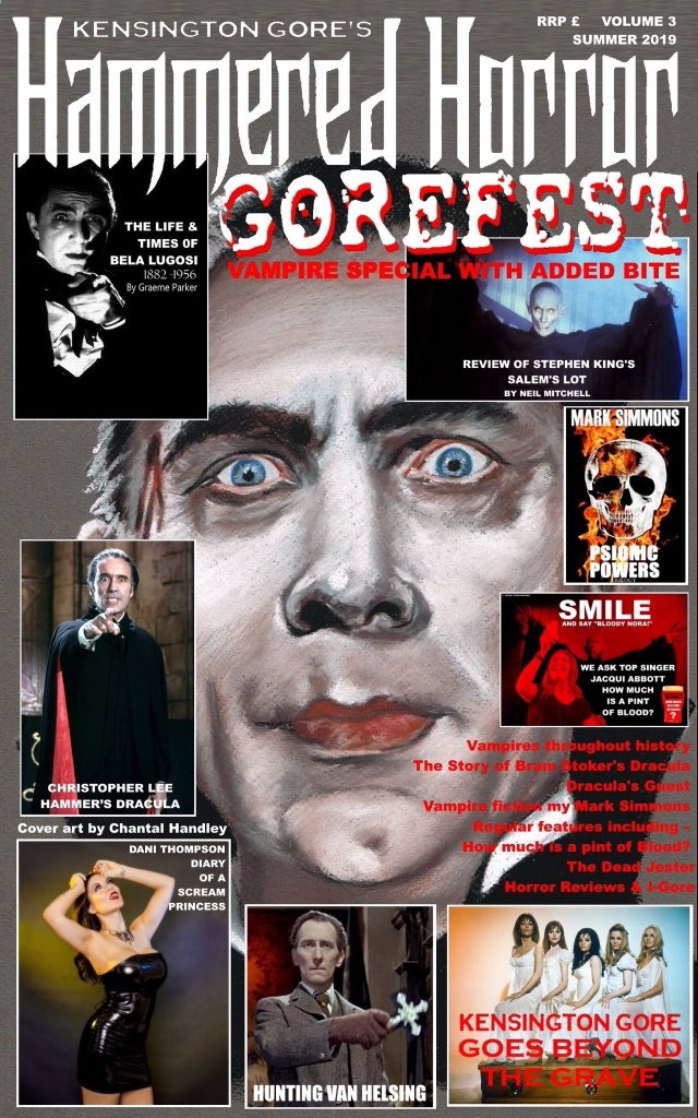 ChantalHandley's tweet photo. Love seeing my Dracula artwork on the cover of Hammered Horror #Gorefest vol 3 by @GorePublishing. OUT NOW!! RT #Horror fans https://t.co/wntKuH9OND #VampireBites #Dracula #ChantalLauraHandley https://t.co/z7DFy7Cofr