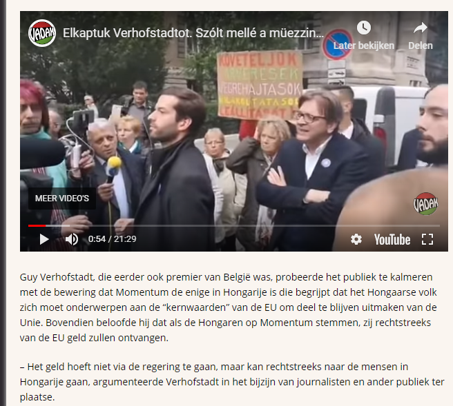 queenofunseen's tweet photo. DIT IS GUY VERHOFSTADT DIE BURGERS IN HONGARIJE OVER PROBEERT TE HALEN FRAUDE TE PLEGEN DOOR (VOOR HUN STEM) RECHTSTREEKS GELD VAN EU AAN TE NEMEN! MEDIA? @sypwynia @JoostNiemoller @jangajentaan @robertjensen @geenstijl @fvdemocratie @thierrybaudet @THiddema @TPOnl @DDStandaard https://t.co/rHgg2lxAtl