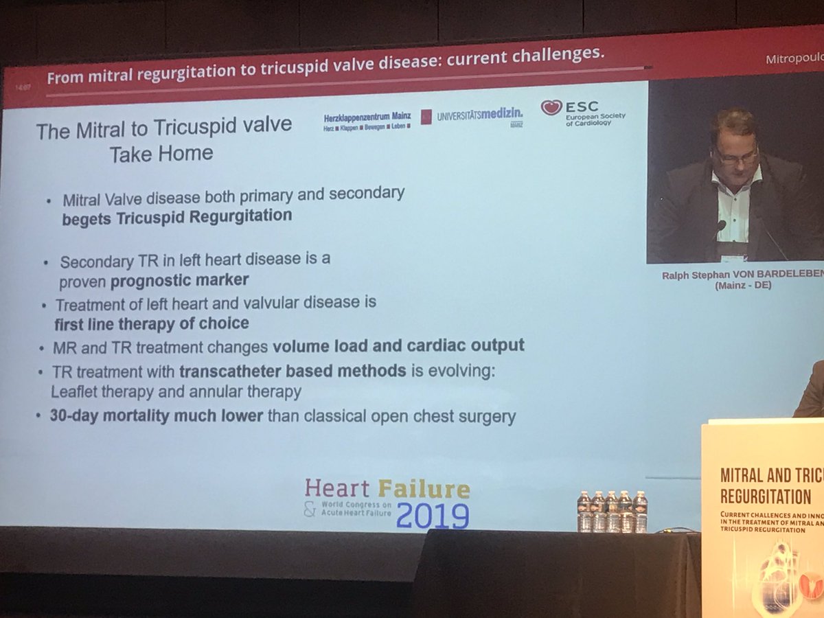 .important take home message by Stephan Von Bardeleben #HeartFailure2019. During the past decade we have sorted TAVI, now over the past 5-years we are sorting the mitral valve, not done yet! We are now in the beginning of the next decade of the tricuspid valve! #HeartFailure