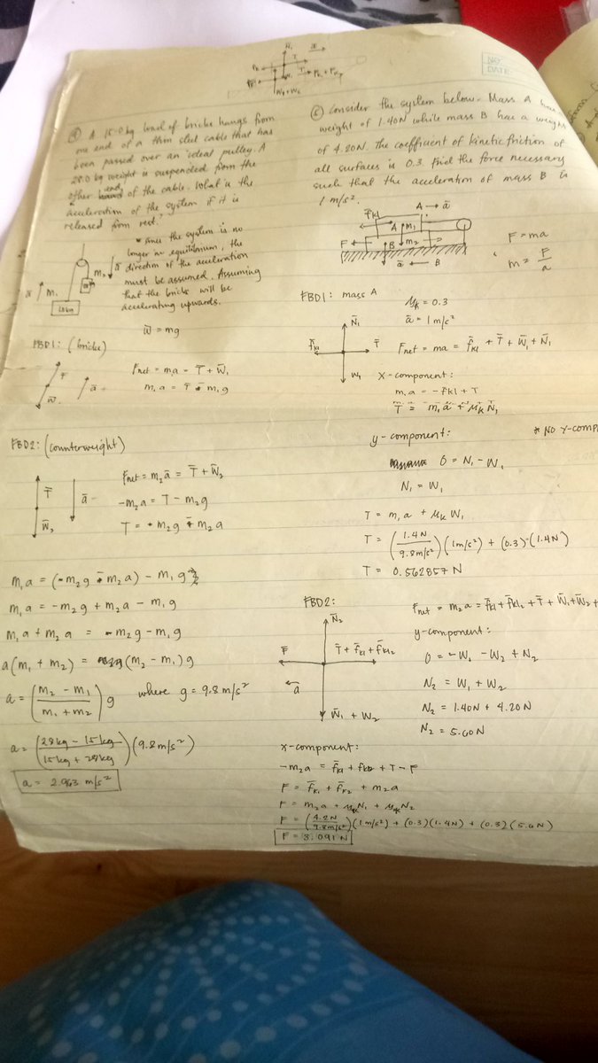 im_denops's tweet photo. So yeah, I found this physics notes of mine from Mapua, while arranging my shelf. Couldn't believe I still have it after 5 years! #Reminscing #Mapua #SirBaunsClass #Feb2014 https://t.co/n2vt67ZQHJ