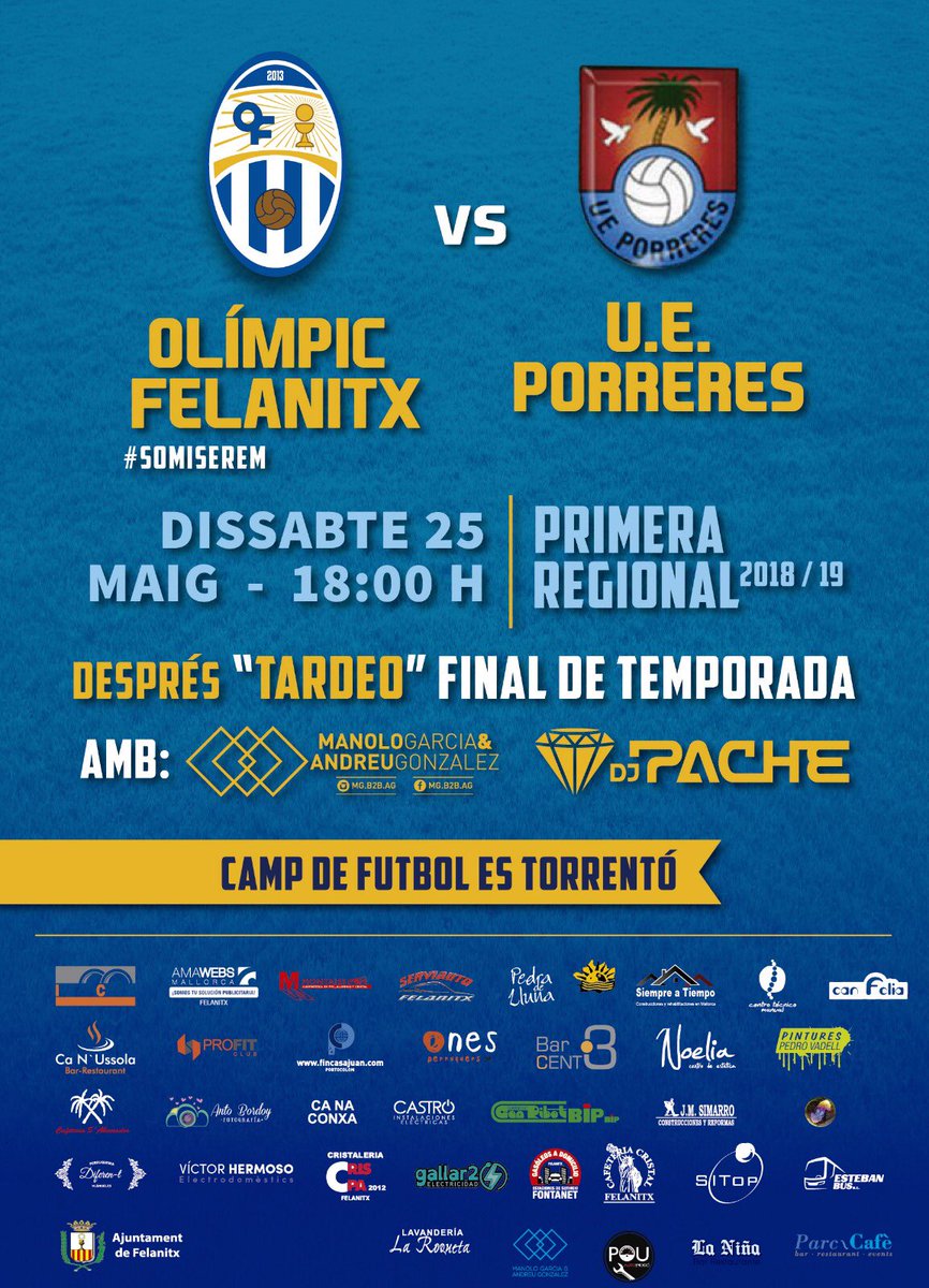 OLIFelanitx's tweet photo. SOM I SEREM !!! Gràcies !!! 🔵⚪️ https://t.co/TFQyug6C46