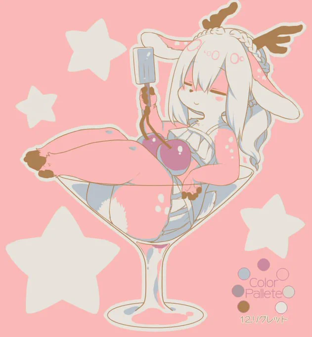 12.リグレット #リプをもらった番号の色を使って絵を描く 