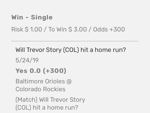 TheEricMintzer's tweet photo. Trevor story and Arenado at home v a LHP. Bombs away! Give me that free ๐ฐ ๐ #FreeMoney #MLBPicks #HomeRunCall https://t.co/PMKQkCRx8m