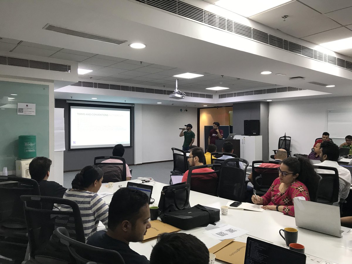 aarushigupta194's tweet photo. Glimpse of #GeekNight at @thoughtworks Gurgaon!
Great audience #Houseful #enthusiasm #interactive
Big thanks to the presenters for their efforts
@TW_IndiaEdition https://t.co/mys5jJQhLS