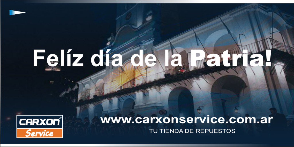 CarxonService's tweet image. Felíz día de la Patria!!!
#Argentina #25demayo #vivalapatria
carxonservice.com.ar
