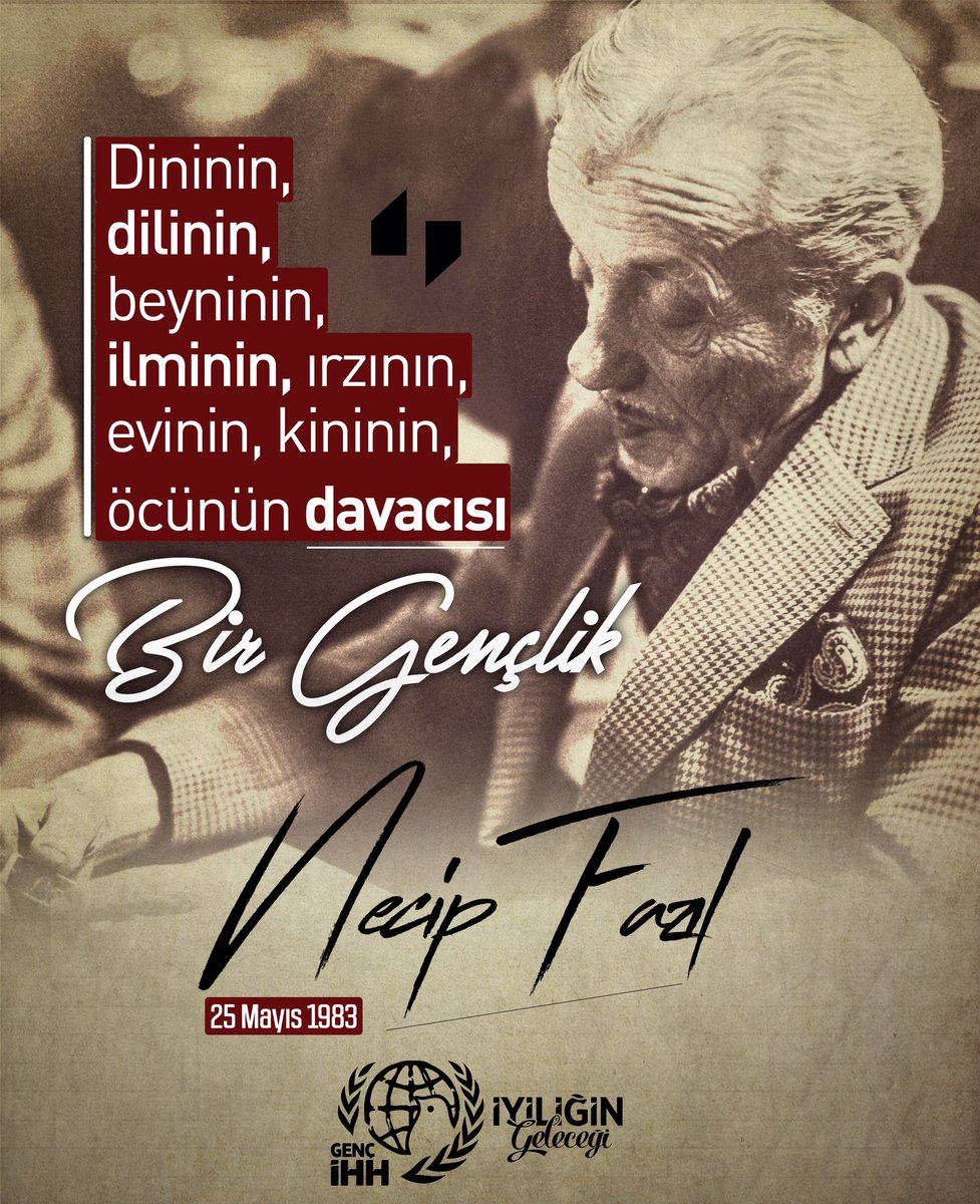 Büyük fikir adamı Üstad #NecipFazılKısakürek'i vefatının 36. yılında rahmetle yâd ediyoruz.