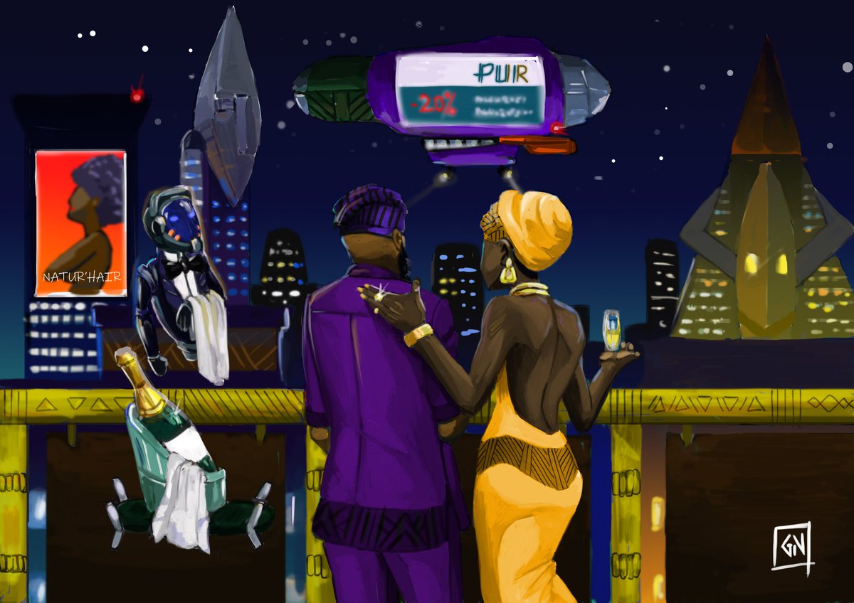 GinoNDJOCK's tweet photo. Sweet Panorama
#digitalart #african #onbalcony #nightcity #futuristicafrica #sweetnight #afrocouple #cameroon #art237 #ginodrawing #color #photoshop #drawingwhileblackart #drawingwhileblack https://t.co/bpxCmOVo3r https://t.co/QniIL41kzF