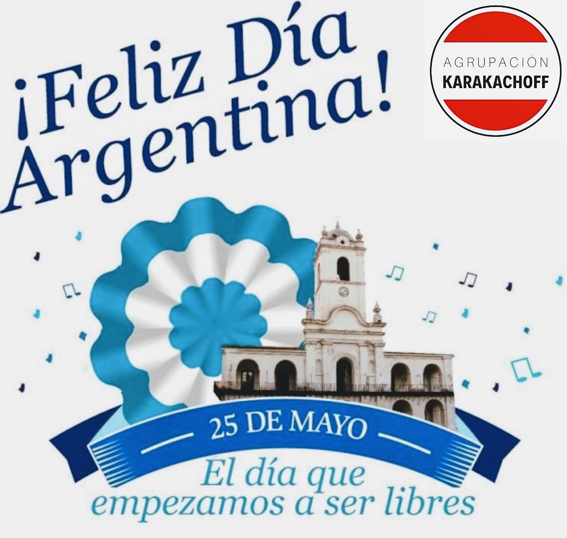 lakarakachoff's tweet photo. Llevaremos siempre como ideales los ideales de la revolución: Libertad e Igualdad! 

Viva la patria! 🇦🇷

#25DeMayo #VivaLaPatria #Argentina https://t.co/cqVNiPLx6a