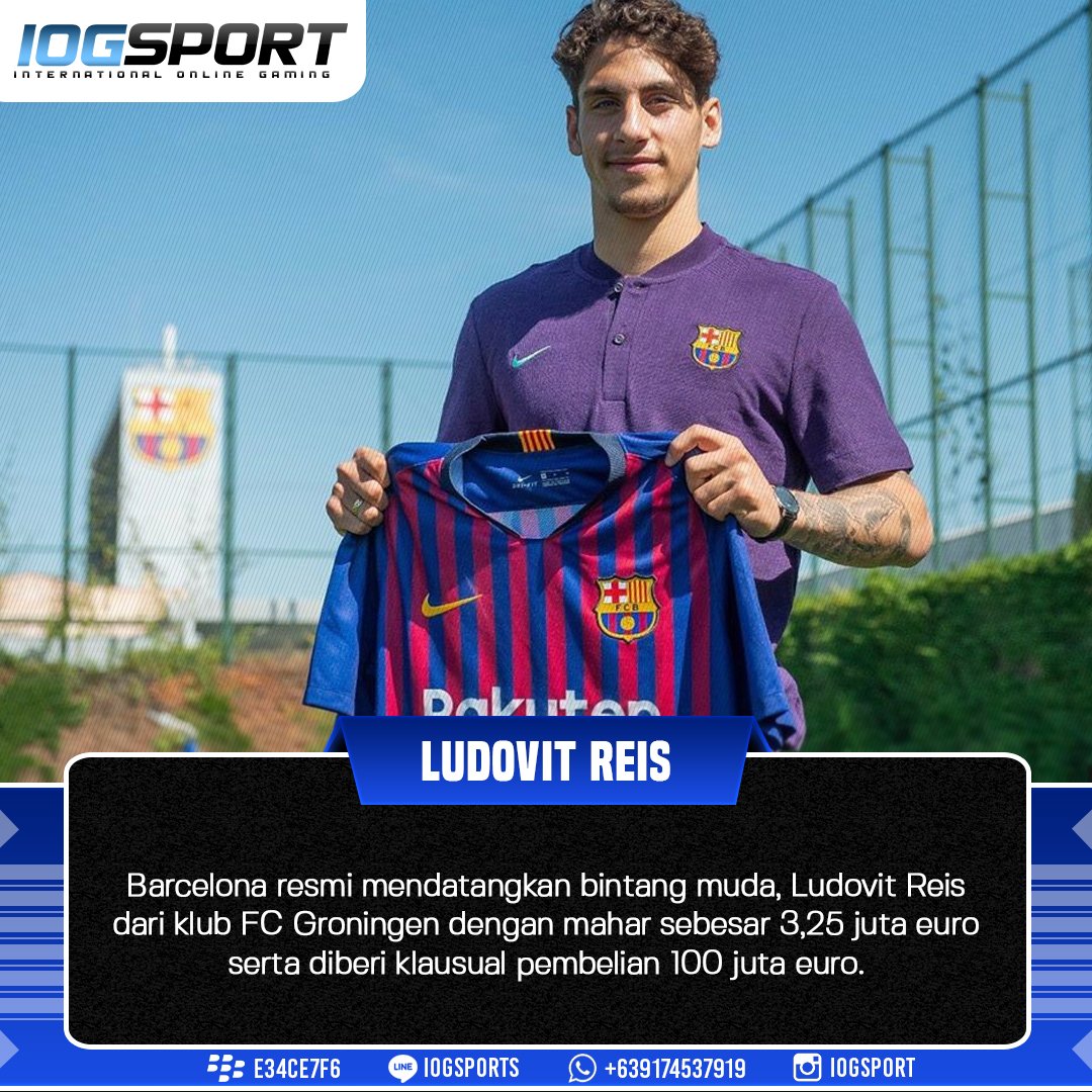 iogsport's tweet photo. Barcelona resmi merekrut bintang muda asal klub FC Groningen, Ludovit Reis dengan mahar 3,25 juta euro.

#ludovireis #fcgroningen #fcbarcelonaindonesia #culesindonesia #sepakbola #transferpemain #bursatransfer #iogsport #iogsportindonesia #bola https://t.co/ewXuN4erpG