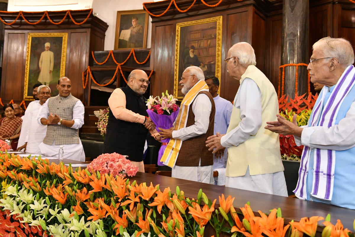 ChaudhryShankar's tweet photo. Congratulations to our beloved PM @narendramodi on being elected as the leader of NDA. 

Your speech at the Central Hall of Parliament gives us all great inspiration and energy to work for the people of our country. https://t.co/GGezByMluz