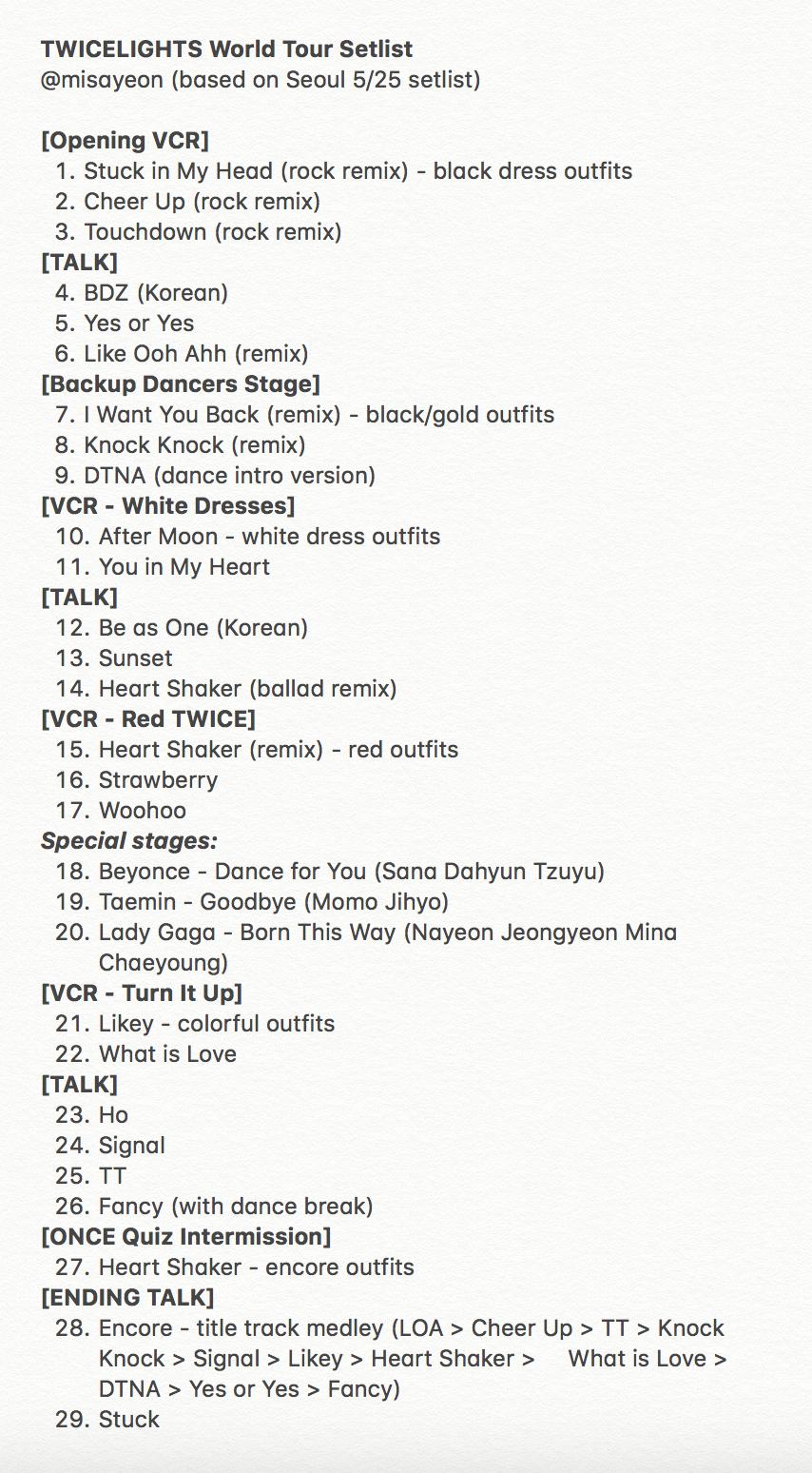 TWICE 4TH WORLD TOUR III SETLIST - SEUL DAY 2 - playlist by TWICE