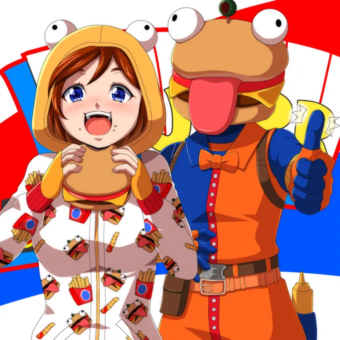 ワンジー&amp;ビーフボス描きましたー?

イラストの無断転載、無断使用、無断加工はお止めくださいm(__)m
#イラスト #フォートナイト #Fortnite #fortniteart #フォートナイトイラスト 