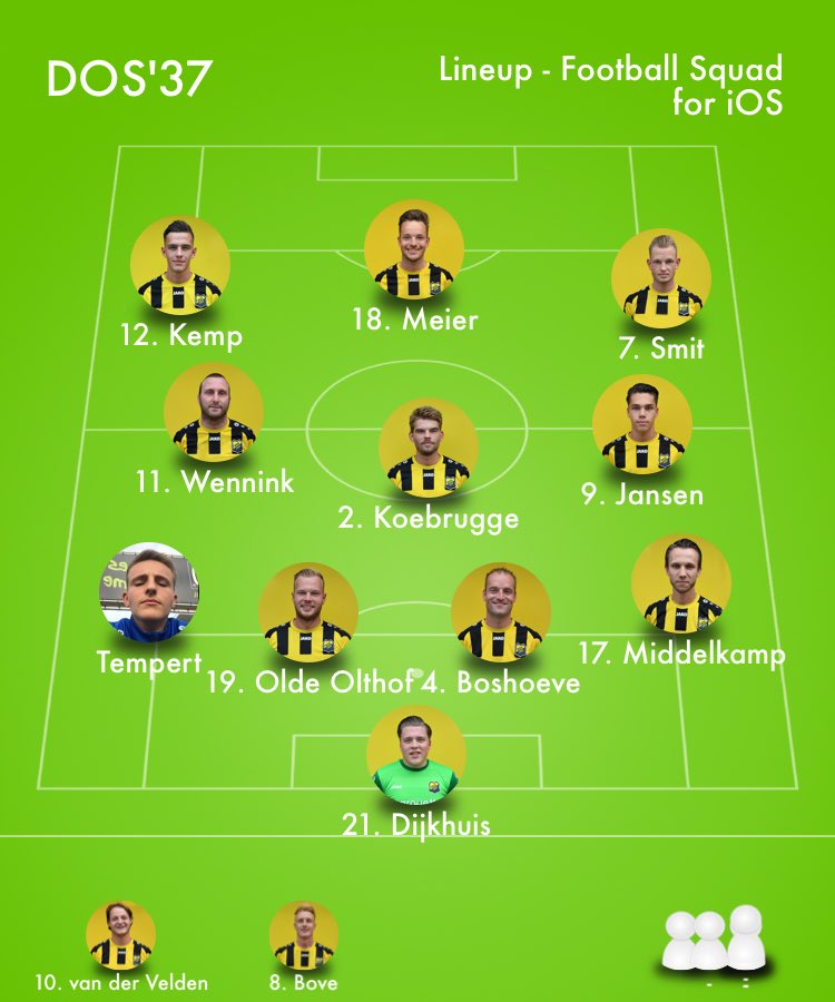 DOS37's tweet photo. DOS’37 speelt vanm in de vlg opstelling:
#drodos https://t.co/U0U9N64XCT