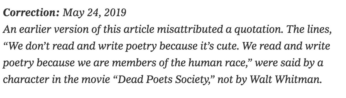 mollyhc's tweet image. Good NYT correction today