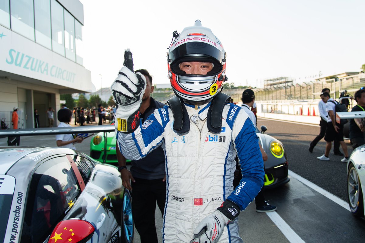 carreracupasia's tweet photo. In #CarreraCupAsiaProAm, #BaoJinlong of #ZhengTongAuto drove hard from start to finish, taking P1 in Round 2 ahead of #FrancisTjia of #OpenRoadRacing in 2nd & #AhmadFAlam in 3rd. Alam’s impressive drive secured the star #PresidoJakartaBanRacing driver his 1st class podium. https://t.co/kC1Y1uf1Mz