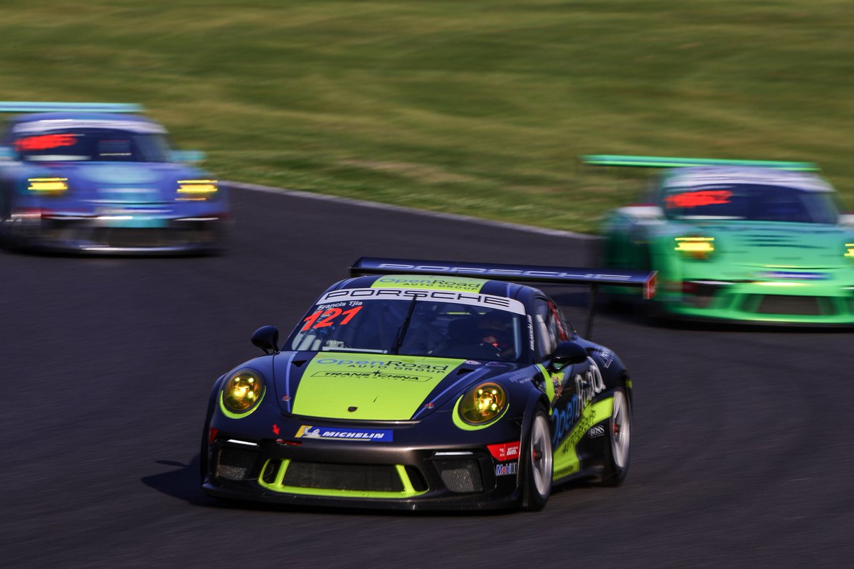 carreracupasia's tweet photo. In #CarreraCupAsiaProAm, #BaoJinlong of #ZhengTongAuto drove hard from start to finish, taking P1 in Round 2 ahead of #FrancisTjia of #OpenRoadRacing in 2nd & #AhmadFAlam in 3rd. Alam’s impressive drive secured the star #PresidoJakartaBanRacing driver his 1st class podium. https://t.co/kC1Y1uf1Mz