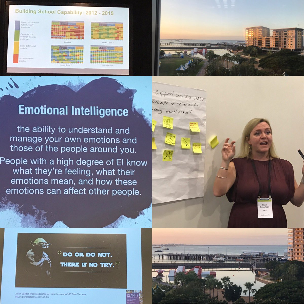 liz_gary_smith's tweet photo. #HALTSummit19 #HALTNetwork @LeadTeachersSA @aitsl Haltsummit19 has finished. We have learnt a lot and have been challenged to make a first step in the next 7 days. For many it was around impact, EQ, learning walks or data https://t.co/HO8Uh4HH93