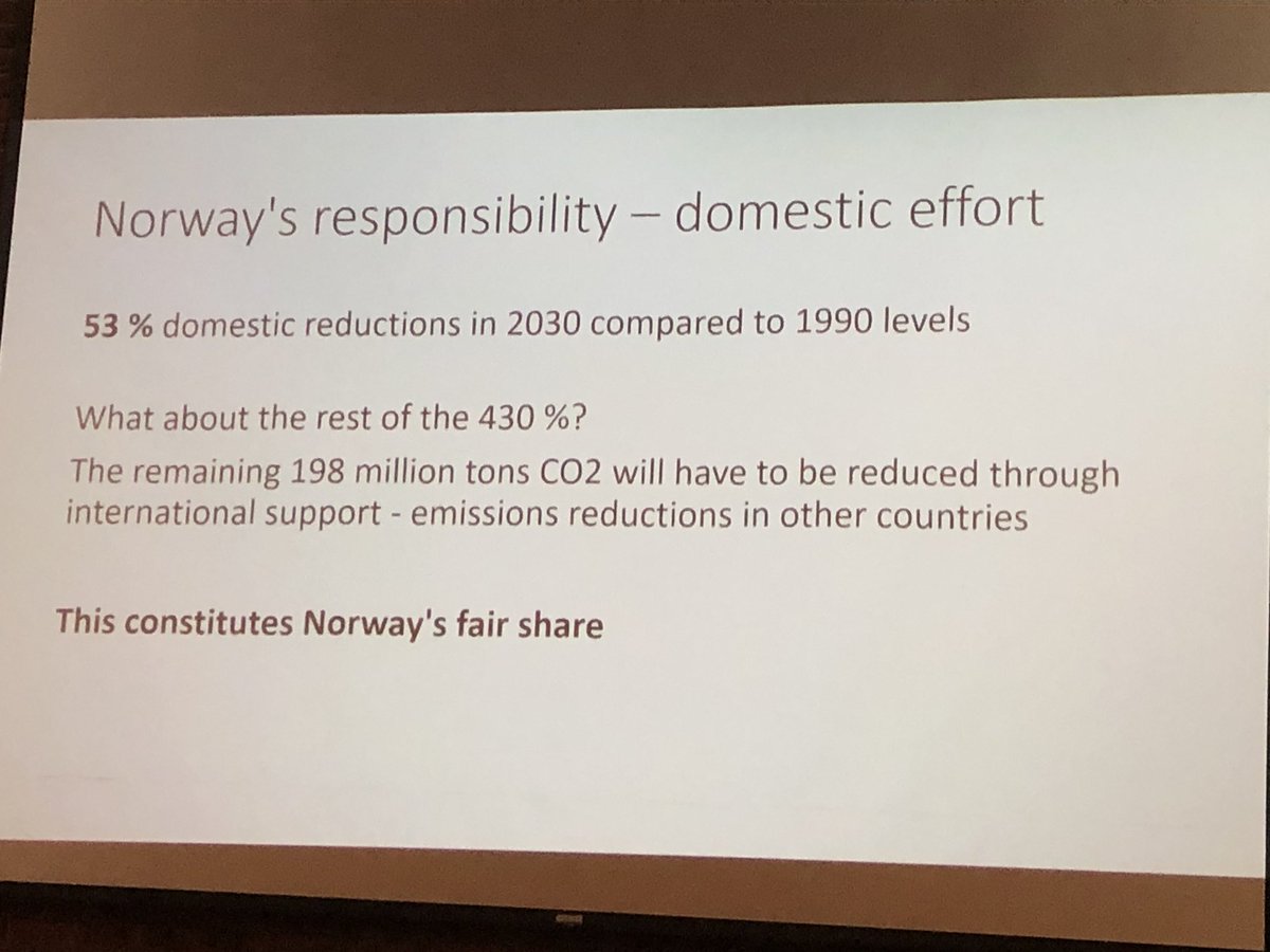 einartjelle's tweet photo. Since 1990 Norway has increased emissions with 3%, Denmark and Sweden are more on track...
@ingridaborge from @NorChurchAid introducing on what we need: #NorwegianFareShare = 53% domestic reduction in 2030
#ECEN Green European Conference #Oslo https://t.co/sKISXrhkO5