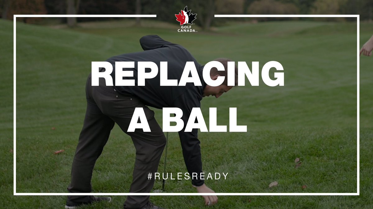GolfCanada's tweet photo. During a round of #golf, if your ball is moved or lifted by someone else, it must be replaced either by you or that person #RulesReady
Watch: https://t.co/mlrGj20Slg https://t.co/3SGhkxSVvV