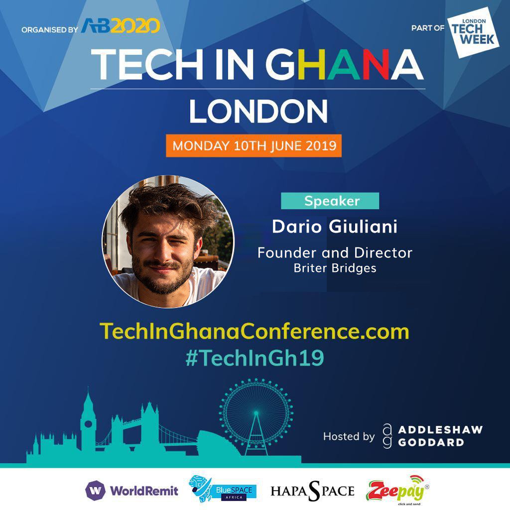 briter_co's tweet image. We&apos;ll be at @TechInGhana #TechInGh19 in a couple of weeks on the entrepreneurial opportunities across the continent🚀.

Will you attend🤓?