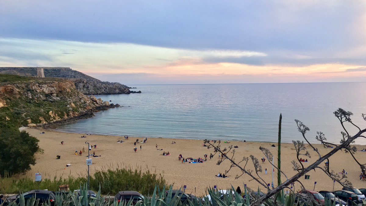 ourtravelco's tweet photo. Beautiful day in Golden Bay, Malta https://t.co/5MaUSUZdb4 #MakeLIFEGreatAgain #malta #beachlife #saltair #TravelMore https://t.co/OzZbvo4I9j