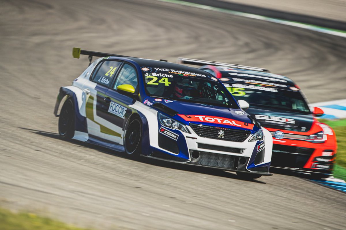 peugeotsport's tweet photo. Results #TCREurope Race 1 at Hockenheimring 🇩🇪 @TCR_Series
4 @Peugeot #308TCR finish in the top 10! Congratulation goes to:
#JulienBriche 4th
#AurelienComte 7th
#JimmiClairet 9th
#TeddyClairet 10th https://t.co/nk3xEFYMBL