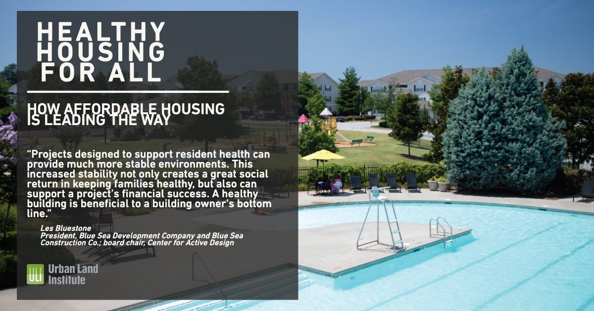 UrbanLandInst's tweet photo. New research from the ULI Building Healthy Places initiative and @active_design explores achievement in the #affordablehousing industry in creating healthier housing environments, and how it can be translated into the broader housing marketplace. 

More: https://t.co/nw1WIPLDMB https://t.co/rQYmwPavC8