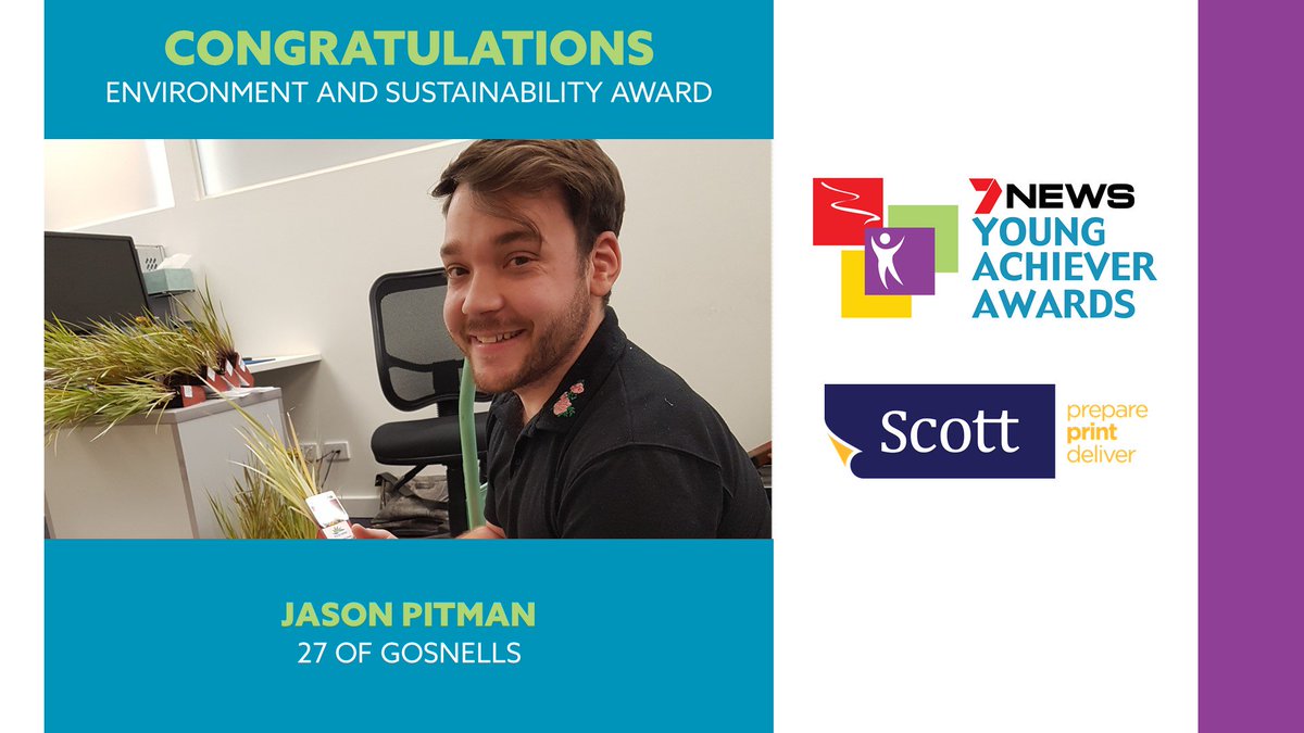 WAYoungAchiever's tweet photo. 🏆 Congratulations to Jason Pitman, the winner of the @ScottPrint Environment and Sustainability Award!

#WAYAA https://t.co/0TyL7VOjgv