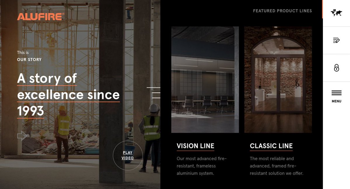 awwwards's tweet photo. Awesome work! ALUFIRE by @kommigraphics wins #SOTD &amp; #DEVAWARD (Greece) The design and implementation of Alufire's new corporate website by Kommigraphics aims to communicate its leadership and its expertise in a forward-thinking way https://t.co/AF27xFtgcp #UIDesign #CSS3 https://t.co/qMX89RscCA