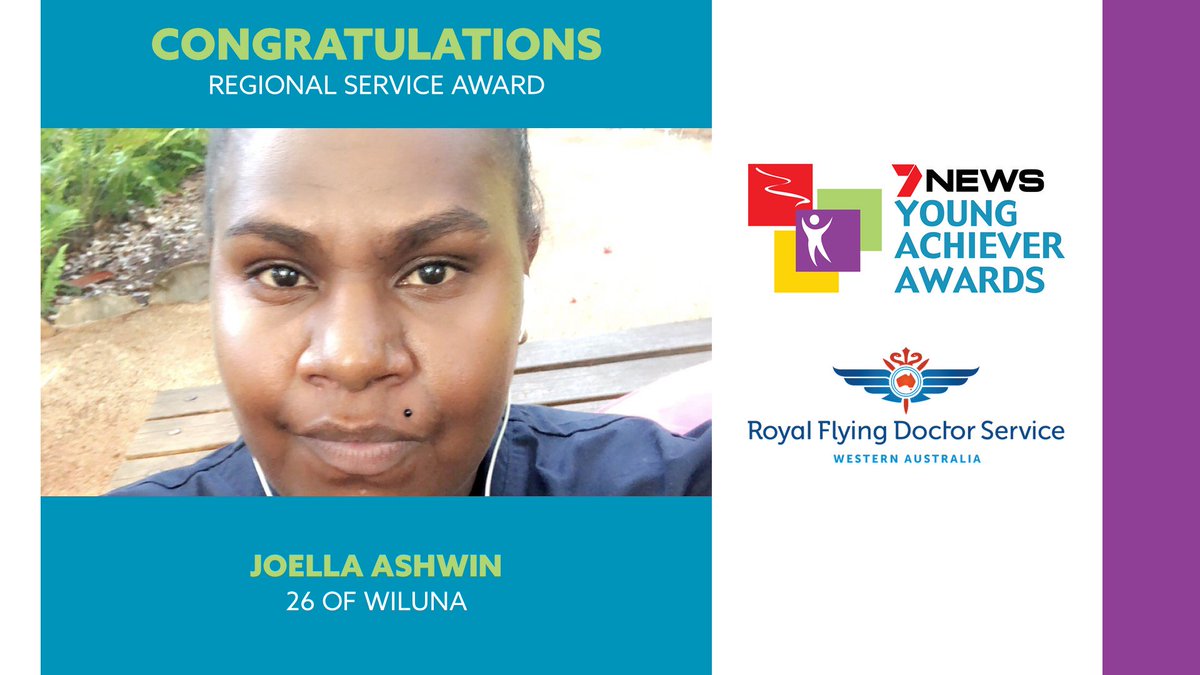 7NEWS Young Achiever Awards WA (@wayoungachiever) on Twitter photo 🏆 Congratulations to the Winner of the <a href="/RoyalFlyingDoc/">Royal Flying Doctor Service</a> Regional Service Award, Joella Ashwin!
#WAYAA 🏆 Congratulations to the Winner of the <a href="/RoyalFlyingDoc/">Royal Flying Doctor Service</a> Regional Service Award, Joella Ashwin!
#WAYAA
